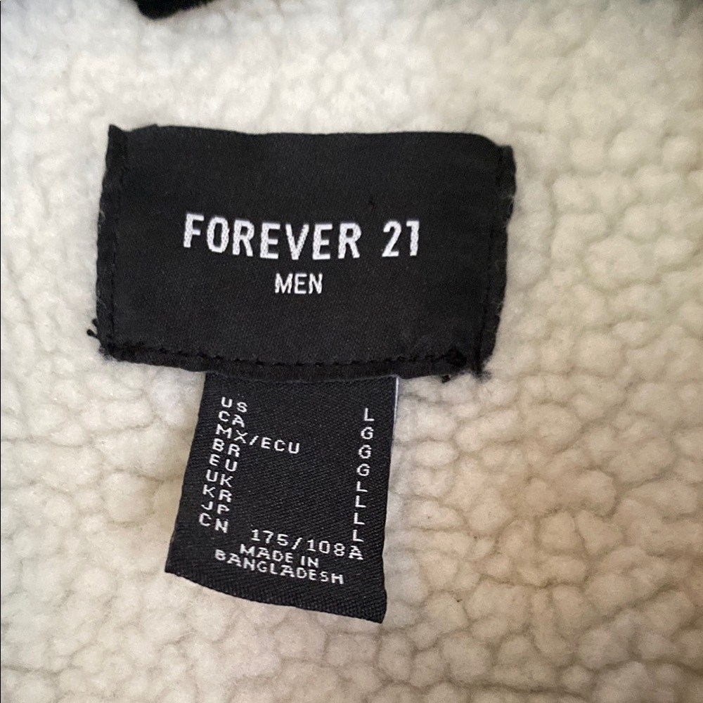 Forever 21 Black Sherpa-Lined Jacket - Picture 2 of 5